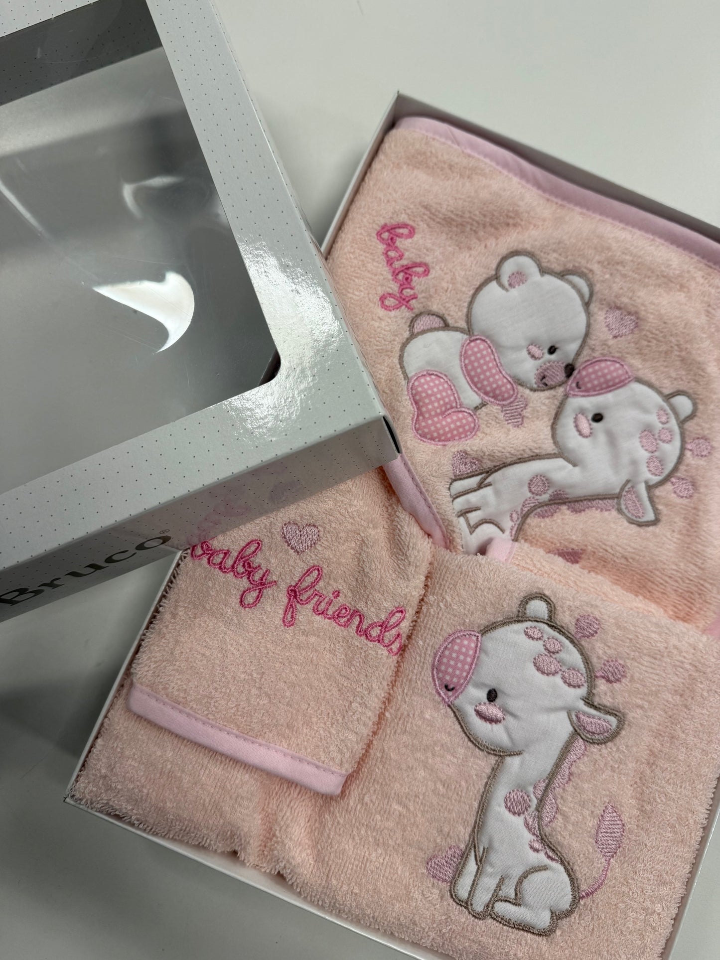 Set 3 Pezzi in Spugna Rosa