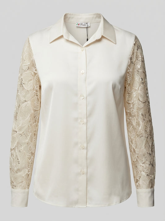Camicia con Maniche in Pizzo Antonia