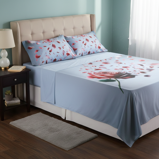 Completo Letto Lenzuola Matrimoniale  Petalys Novia