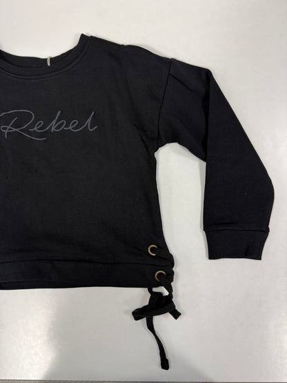 Felpa Girocollo Nero da Bimba Canda House REBEL 25487111