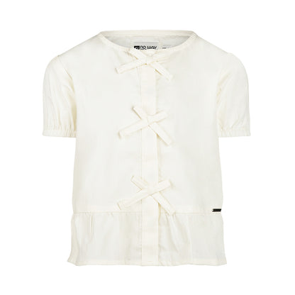 T-shirt Elegante con Fiocchi da Bambina No way Monday