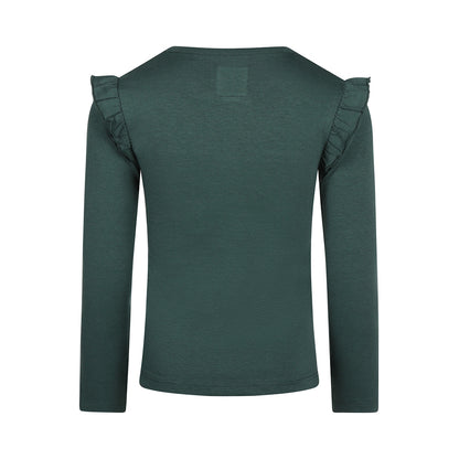 Maglietta con Volant Verde da Bimba Koko Noko Q52963-37
