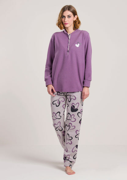 Pigiama Felpato Viola Gary V50155