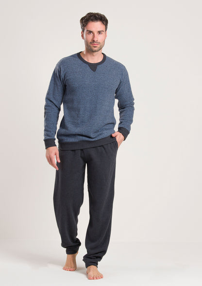Pigiama Flanella Blu Gary V60097