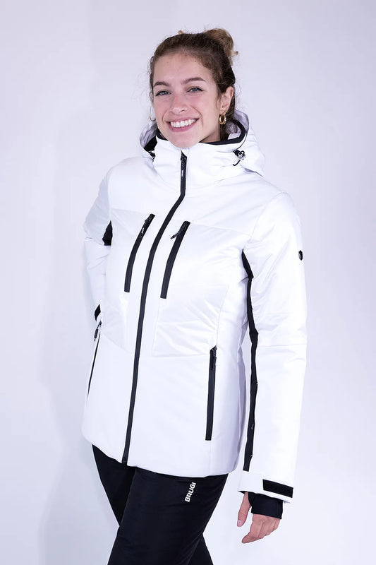 Giacca da Sci Impermeabile da Donna Brugi AG2Z Bianco