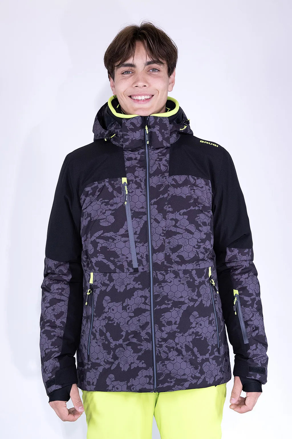 Giacca da Sci Impermeabile Brugi AJ1H Nera