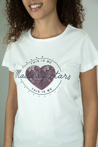 T-shirt da Donna In Cotone Bianca Brugi CE5F