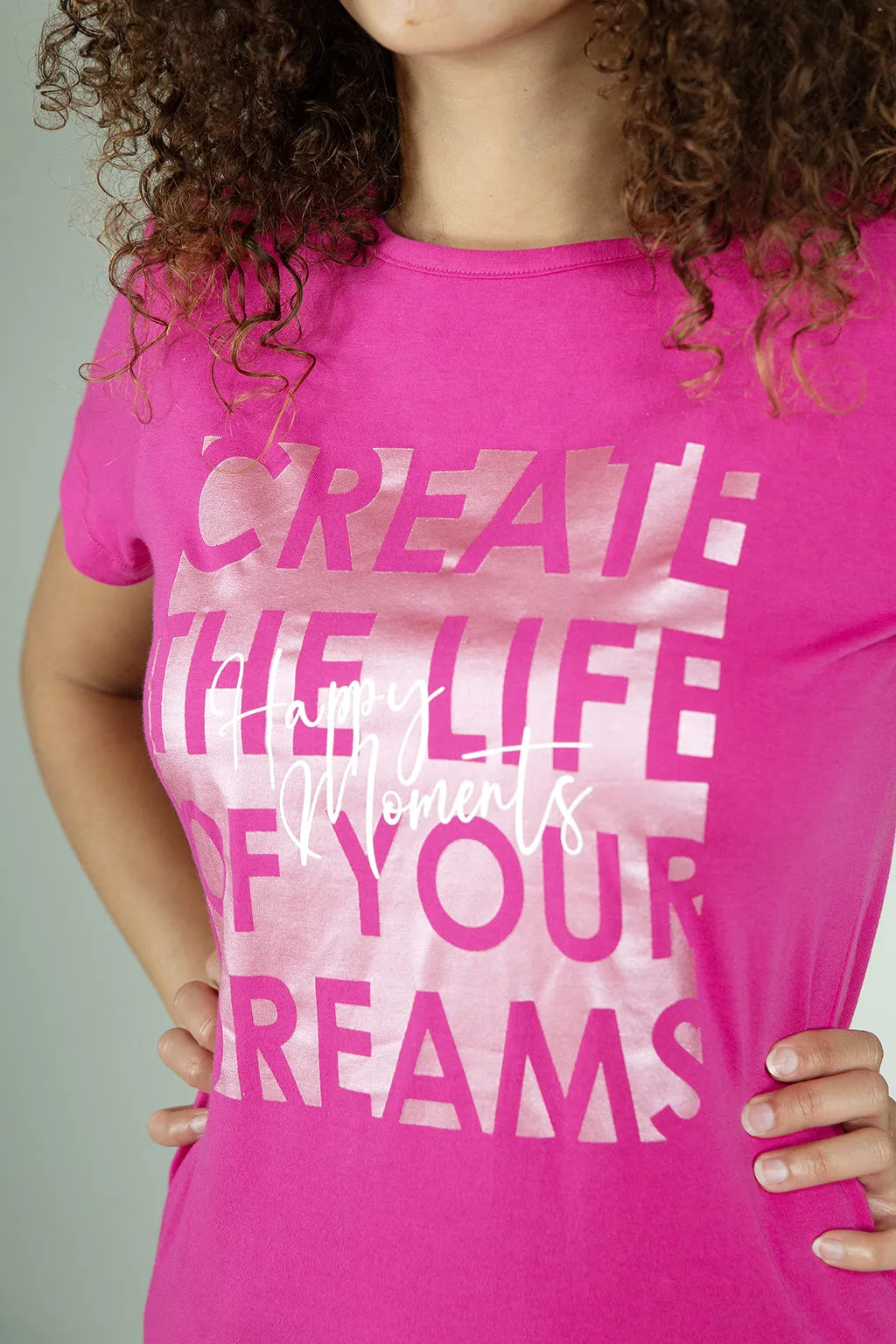 T-shirt da Donna In Cotone Fucsia Brugi CE5F
