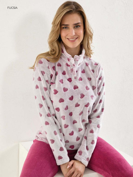 Pigiama da Donna Peloso Fucsia Il Granchio GP6088