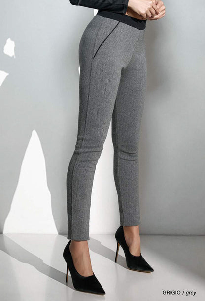 Leggings Jadea Grigi Effetto Spigato 4661