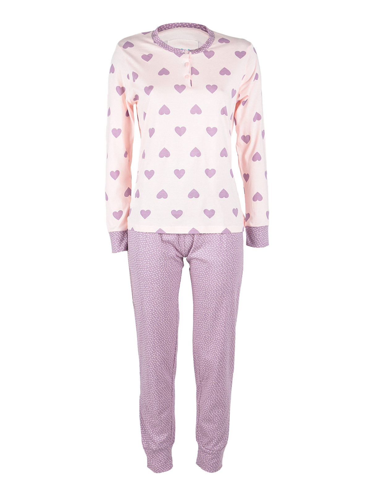 Pigiama Leggero Serafino Infiore Hearts 652359