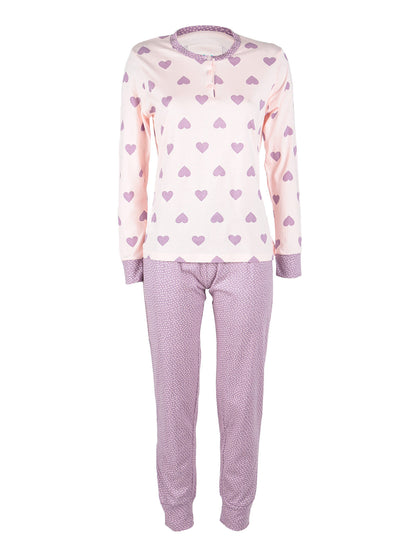 Pigiama Leggero Serafino Infiore Hearts 652359