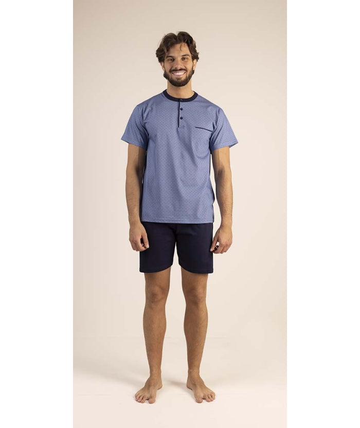 Pigiama Uomo Gary Jersey Girocollo Manica Corta cod.6185