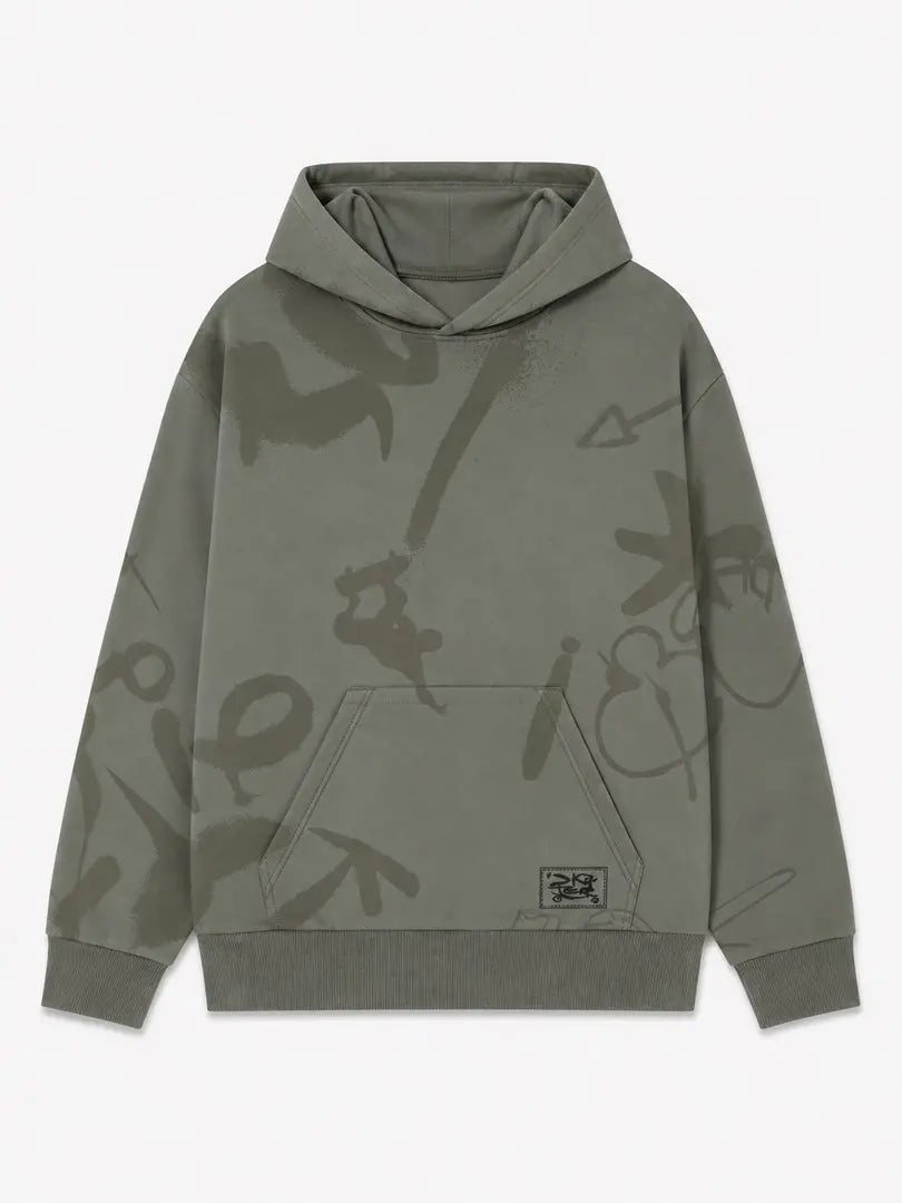 Felpa ragazzo con stampa stile graffiti L26WB0511