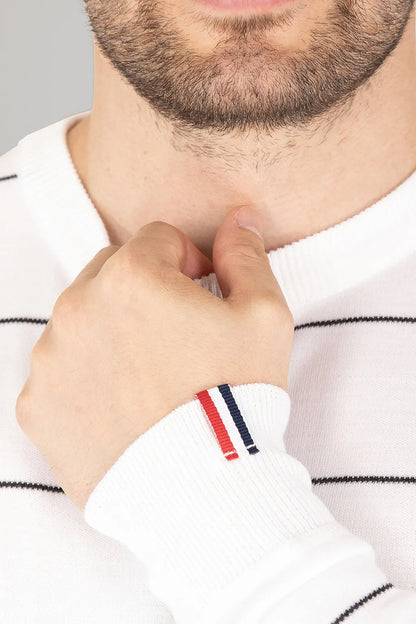 Pullover da Uomo In Filo a Righe Brugi CV1O