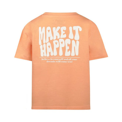 T-shirt Oversize Arancione da Ragazza No Way Monday N58112-1