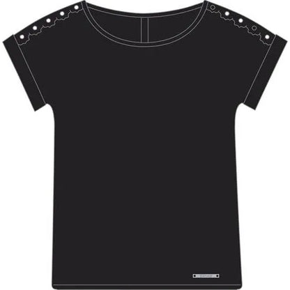 T-Sìshirt in Viscosa con Pizzo Brugi C85U