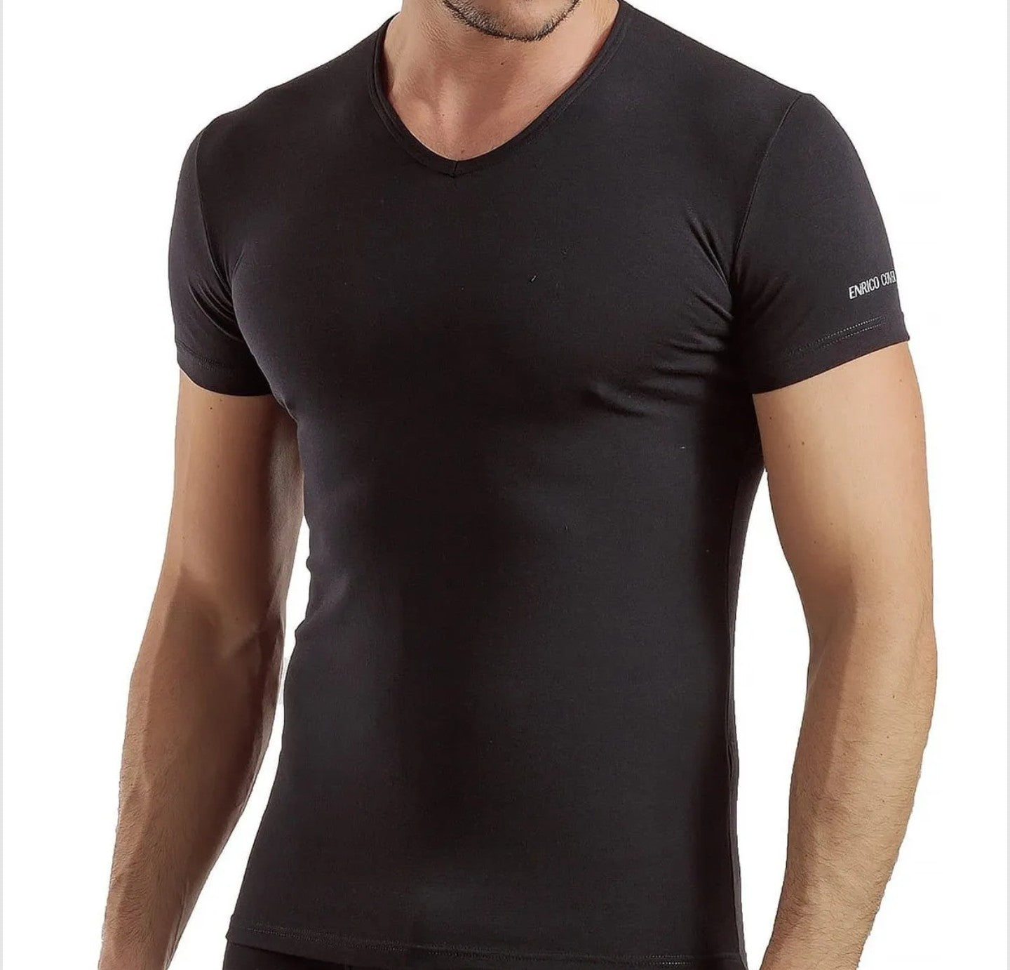 T-Shirt Scollo a "V" Enrico Coveri ET1001