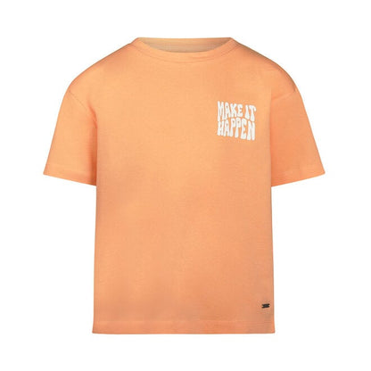 T-shirt Oversize Arancione da Ragazza No Way Monday N58112-1