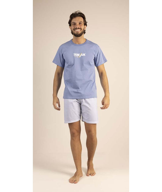 Pigiama Uomo Jersey Girocollo Manica Corta cod. 6195