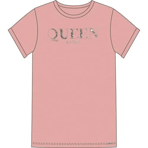 T-shirt donna m/m Brugi con stampa frontale con strass  C85X