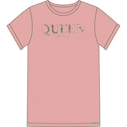T-shirt donna m/m Brugi con stampa frontale con strass  C85X