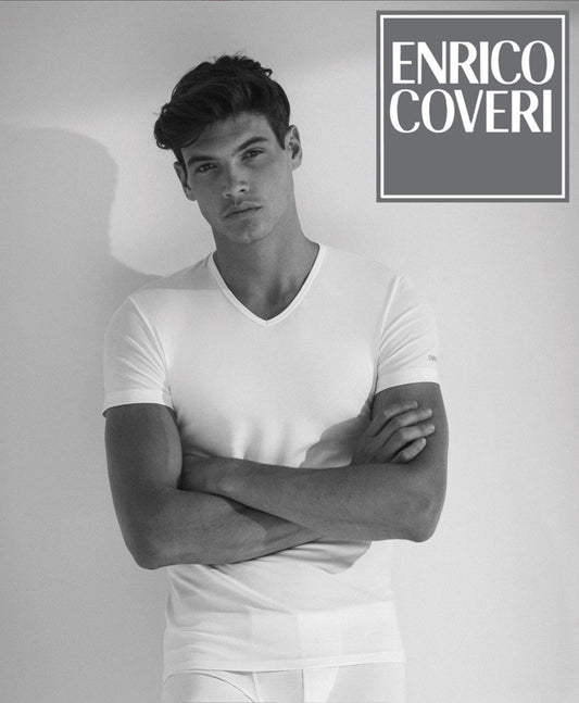 T-Shirt Scollo a "V" Enrico Coveri ET1001