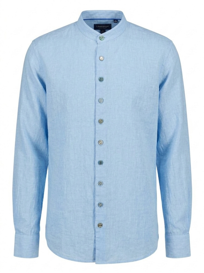 Camicia Uomo Misto Lino Collo alla Coreana Bahamas Golf Club.