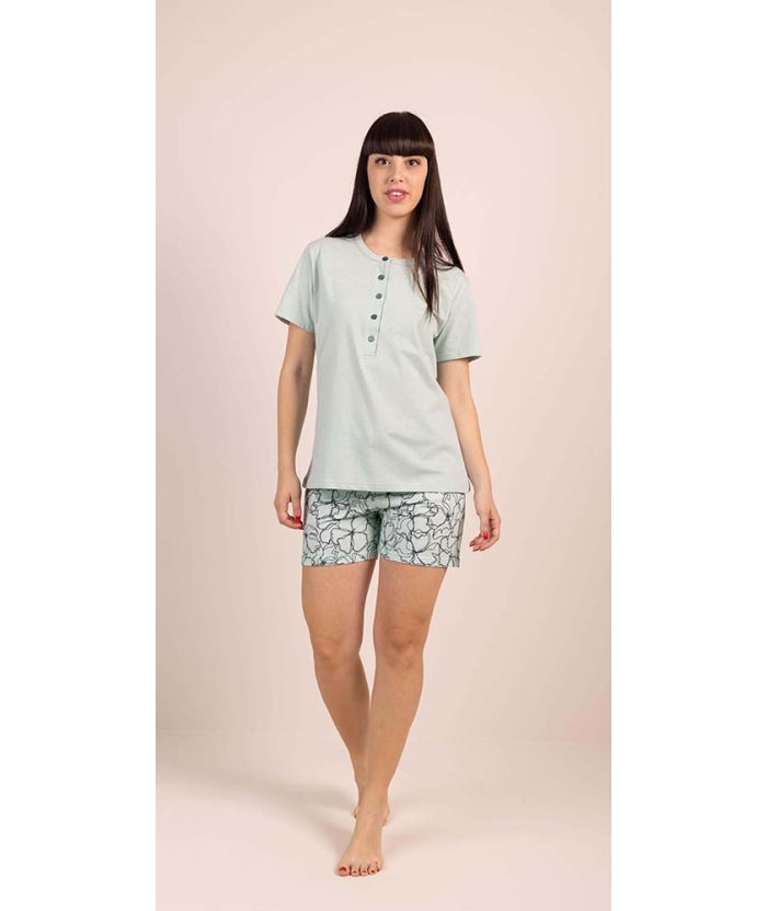 Pigiama Donna Gary Jersey 5 Bottoni Manica Corta
Cod. 5286
