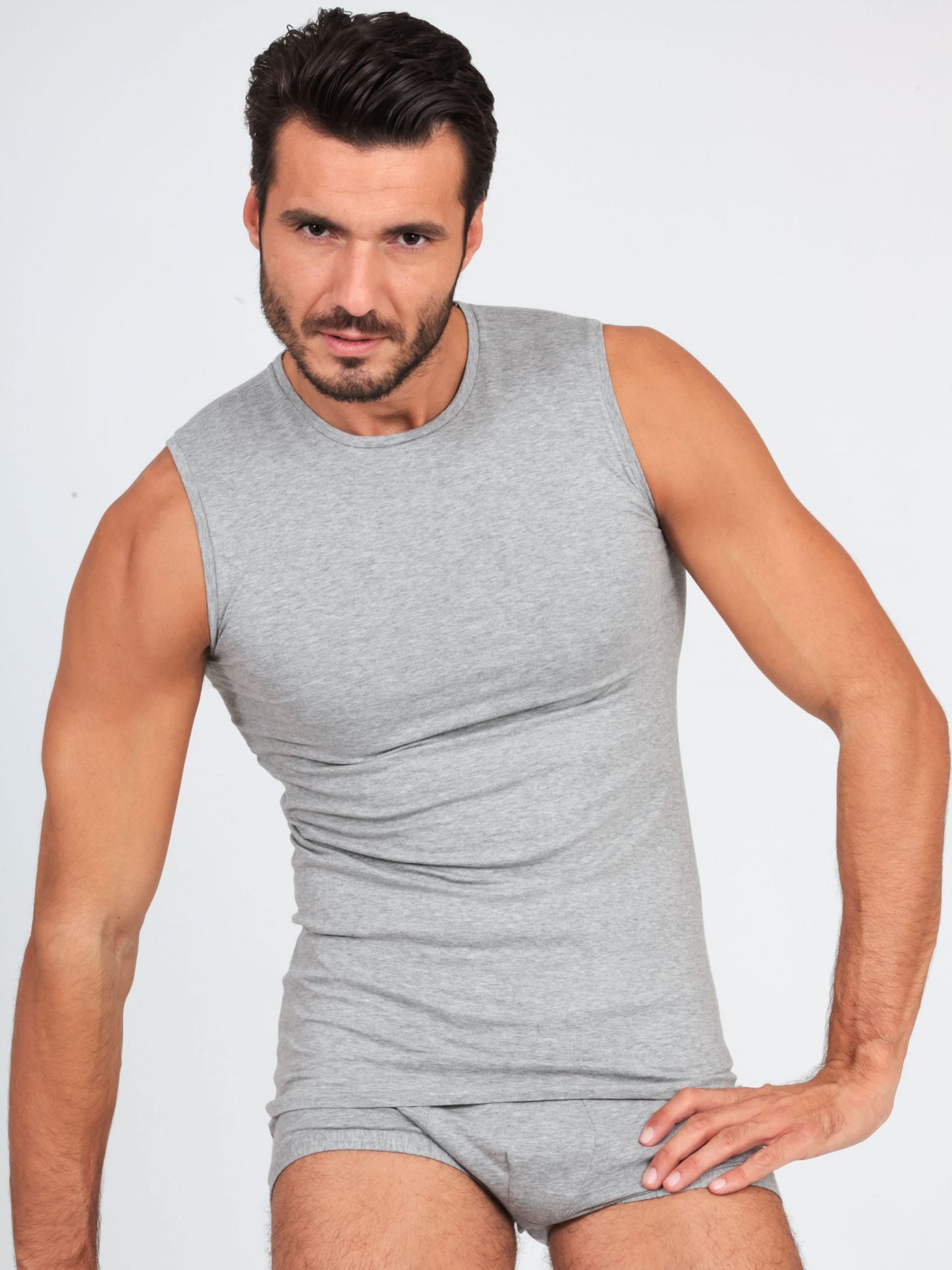 Smanicato da Uomo Elasticizzato Basic Cotton 988