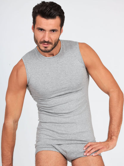 Smanicato da Uomo Elasticizzato Basic Cotton 988