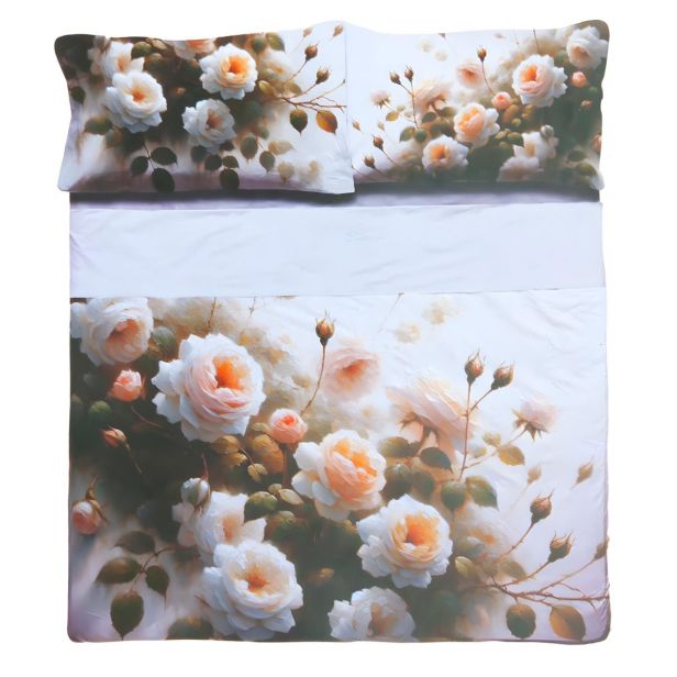 Completo Letto Lenzuola Matrimoniale Elizabet Novia
