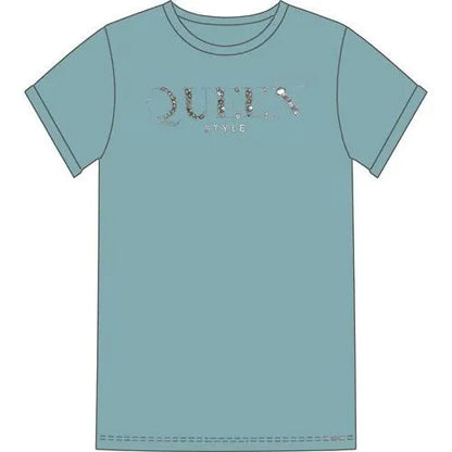 T-shirt donna m/m Brugi con stampa frontale con strass  C85X