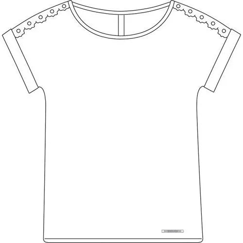 T-Sìshirt in Viscosa con Pizzo Brugi C85U