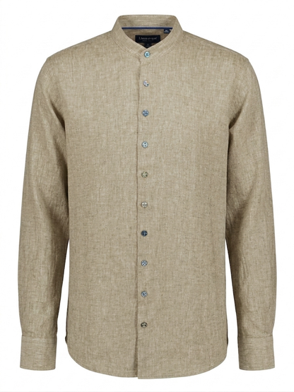 Camicia Uomo Misto Lino Collo alla Coreana Bahamas Golf Club.